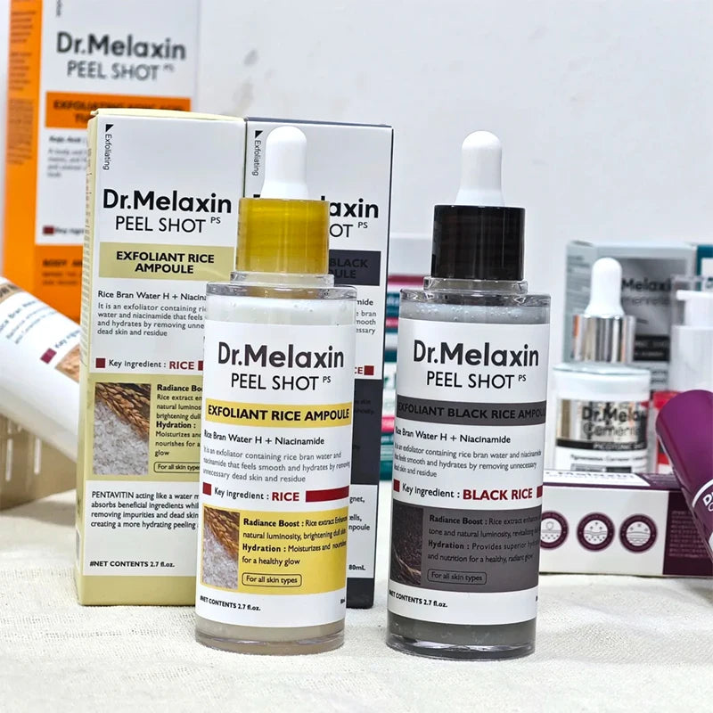 Dr. Melaxin Skin Care Product Rice Skin Softening Essence Brightens Lightens Spot Prints Exfoliates and Brightens Black Rice