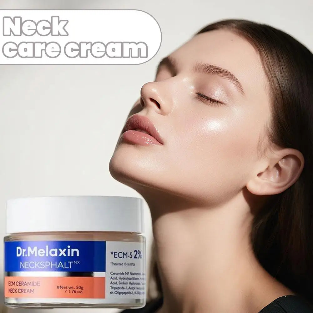 50g Dr.Melaxin Necksphalt Neck Cream 2% ECM-S Formula with Ceramide, Firms & Nourishes Neck Skin, Targets Neck Lines