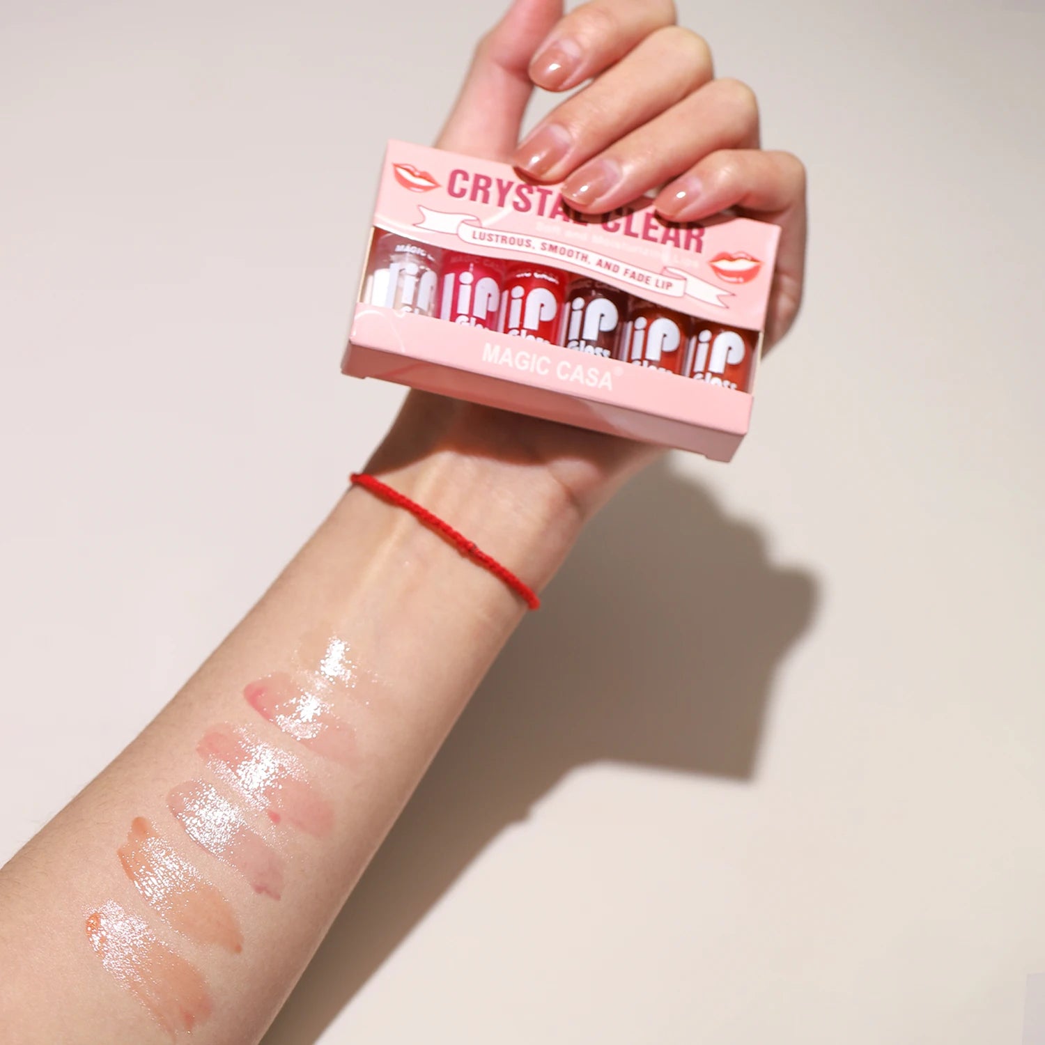 MAGIC CASA 6pcs/set Small bottle Hydrating Jelly Lip Oil long-lasting Moisturizing  smooth shimmering Lip Hydrating Liquid