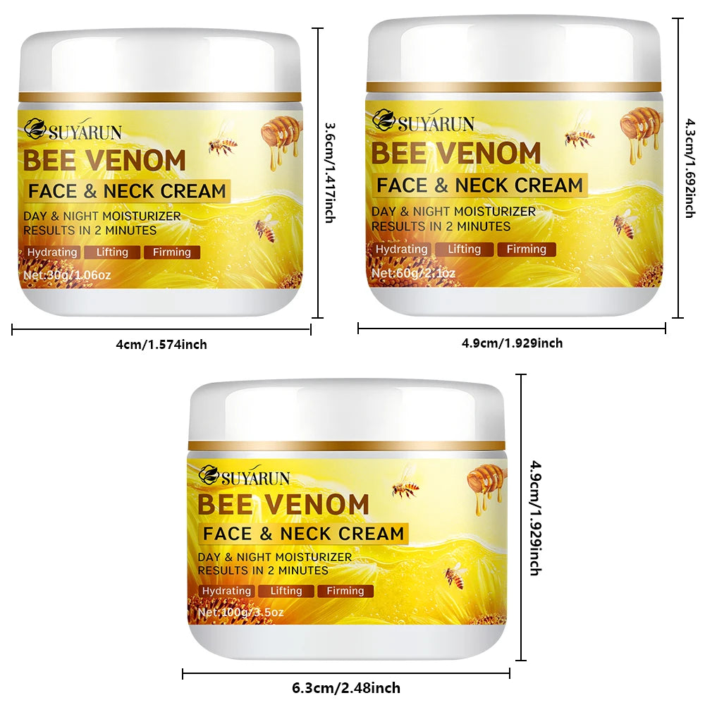 SUYARUN Bee Venom Collagen Anti-Aging Face Cream | Firming Lifting Moisturizer | Wrinkle Reduction | 24H Hydration.
