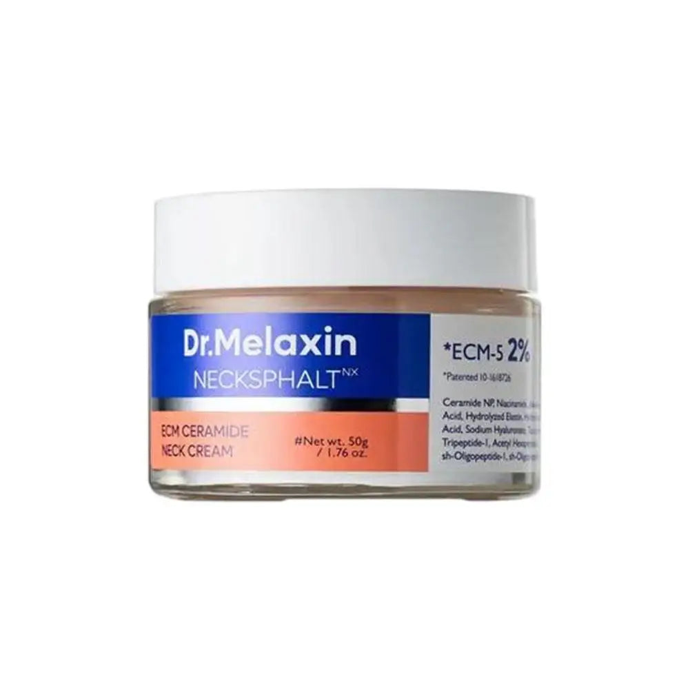 50g Dr.Melaxin Necksphalt Neck Cream 2% ECM-S Formula with Ceramide, Firms & Nourishes Neck Skin, Targets Neck Lines