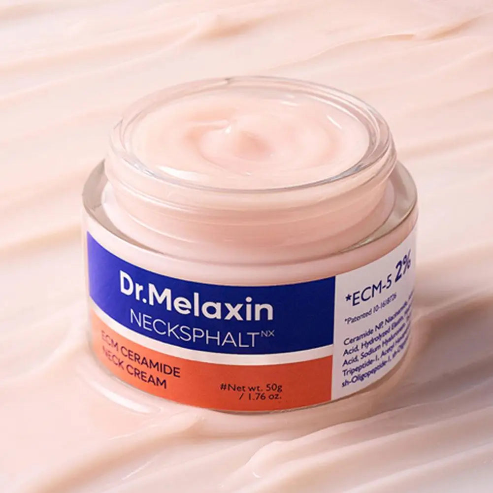 50g Dr.Melaxin Necksphalt Neck Cream 2% ECM-S Formula with Ceramide, Firms & Nourishes Neck Skin, Targets Neck Lines