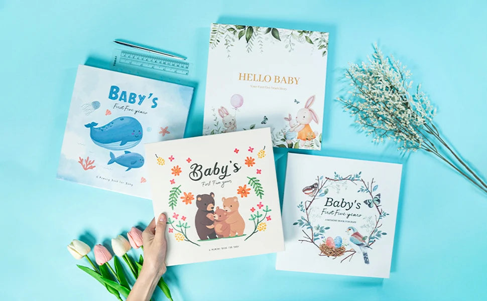 Baby Pregnancy Memory Book DIY Family Kids Record Growth Photo Album First Year Scrapbook Album Baby Memory Book For New Parents