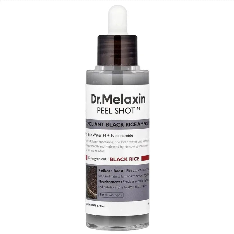 Dr. Melaxin Skin Care Product Rice Skin Softening Essence Brightens Lightens Spot Prints Exfoliates and Brightens Black Rice