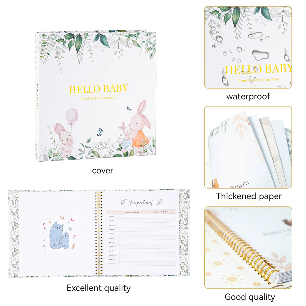 Baby Pregnancy Memory Book DIY Family Kids Record Growth Photo Album First Year Scrapbook Album Baby Memory Book For New Parents