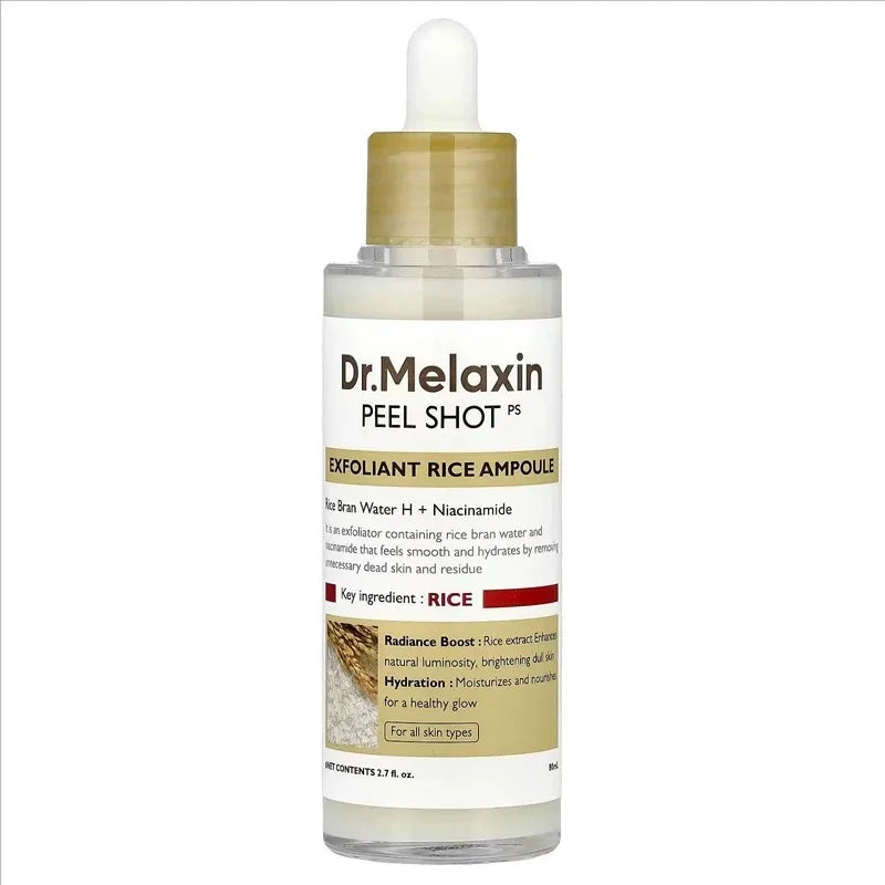 Dr. Melaxin Skin Care Product Rice Skin Softening Essence Brightens Lightens Spot Prints Exfoliates and Brightens Black Rice
