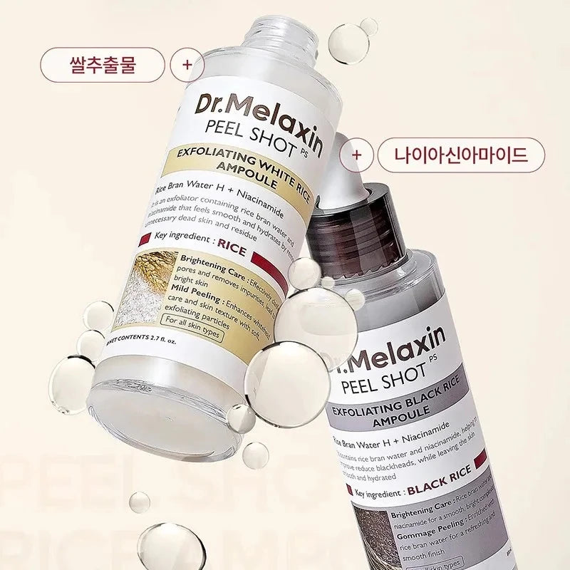 Dr. Melaxin Skin Care Product Rice Skin Softening Essence Brightens Lightens Spot Prints Exfoliates and Brightens Black Rice