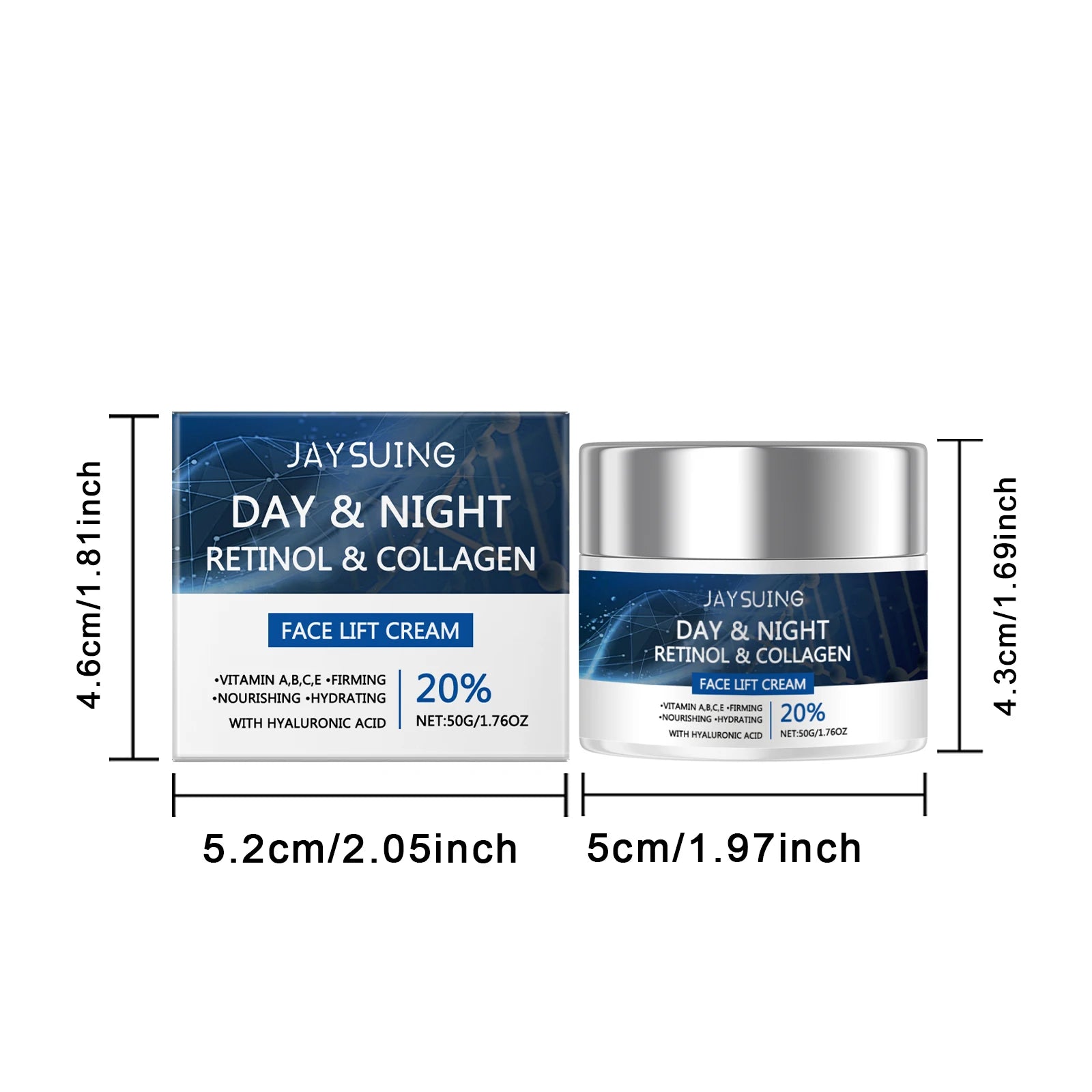 Anti Aging Face Lift Cream Retinol Tighten Firming Wrinkle Fine Lines Removal Firming Day&Night Facial Care Hyaluronic AcidCream